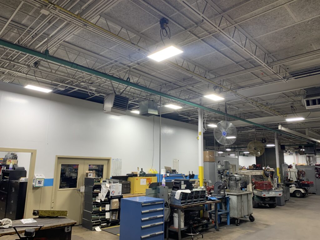 150 Watt LED High Bay fixture brings the best light for workers at this manufacturing plant