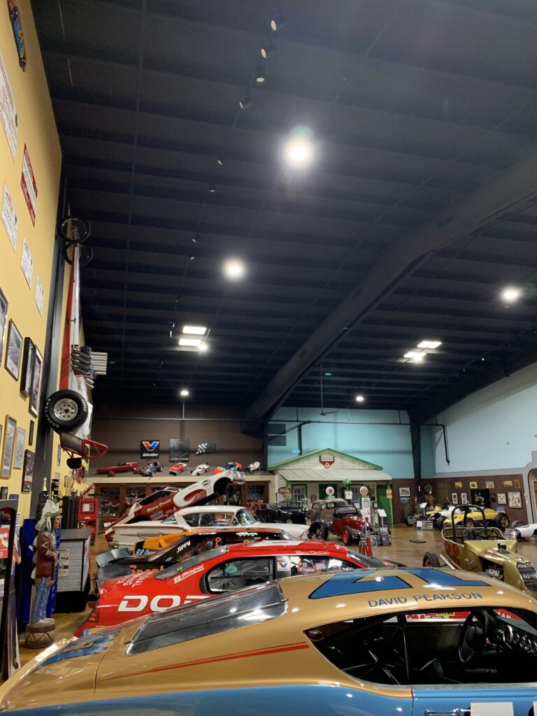 NASCAR showroom converted to LED lighting resulting in energy savings