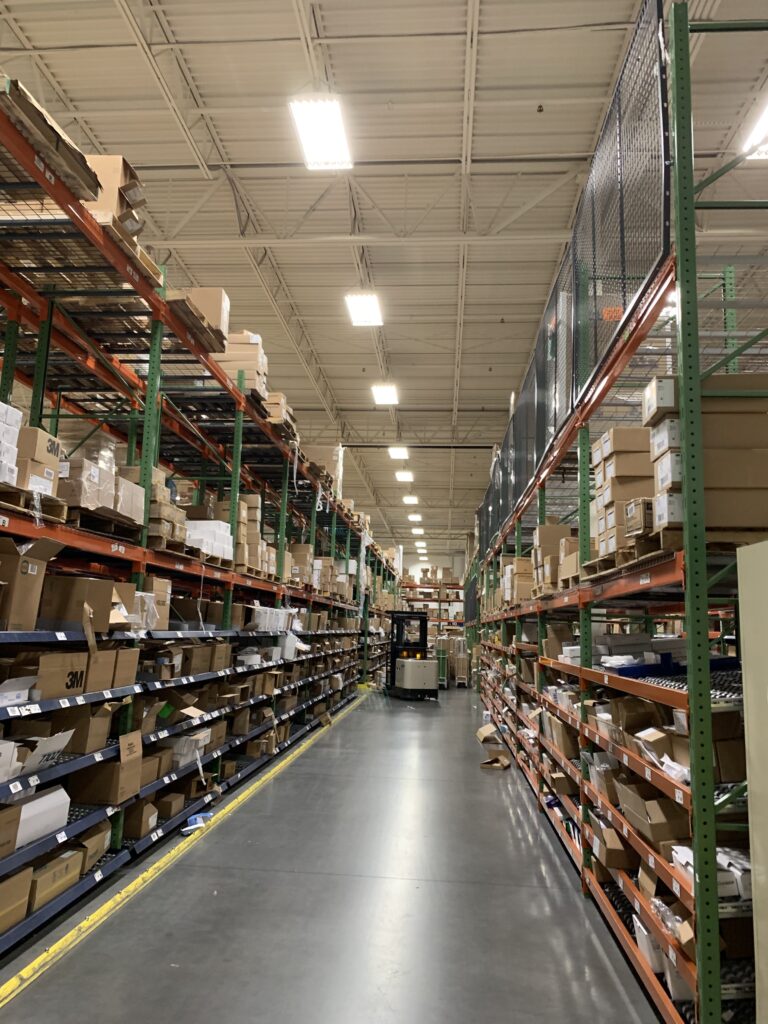 Novant Logistics saved 80% on its lighting bill and enjoyed better light, cooler warehouse