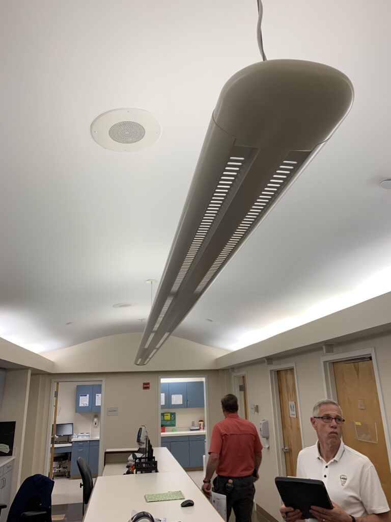 This older fixture can be retrofitted with LED to look brand new and save energy