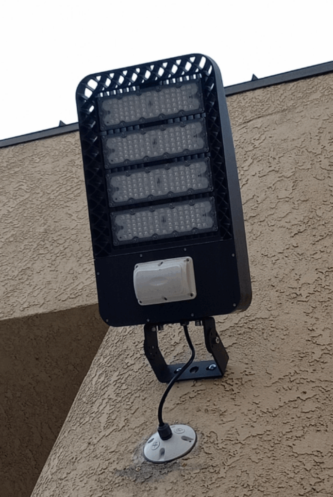 LED Area Lights make outside office areas safer for workers