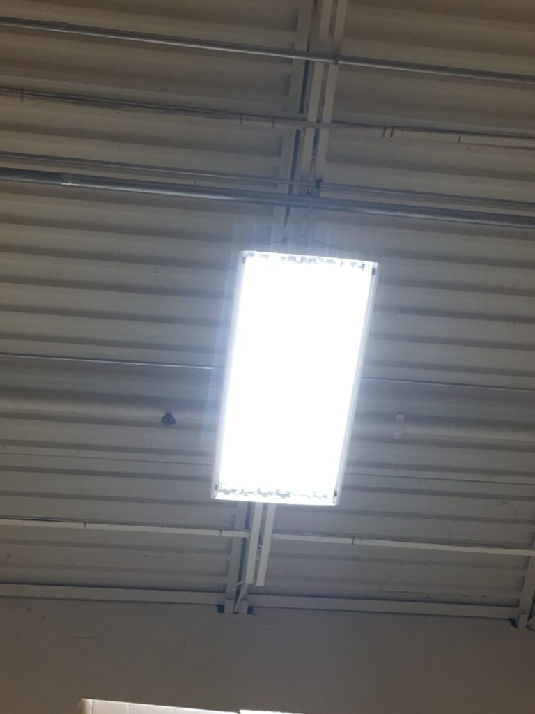 a retrofitted High Bay with LED Strips make a big improvement